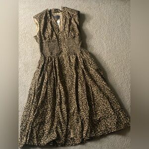 Leopard Print Sleeveless Dress